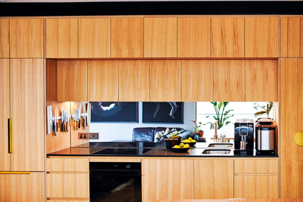 timber kitchen in melbourne loft