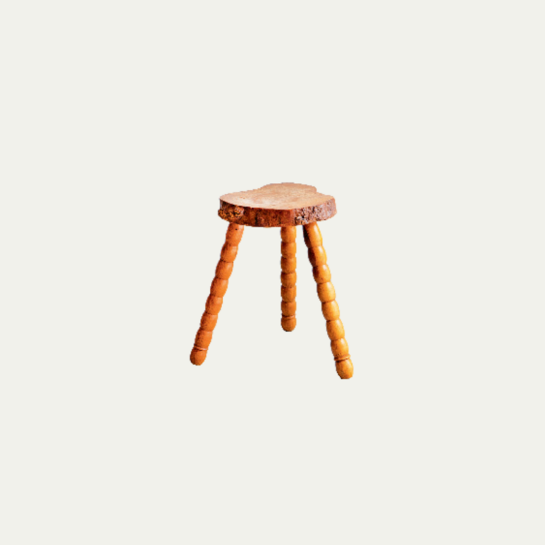 Brutalist timber art stool