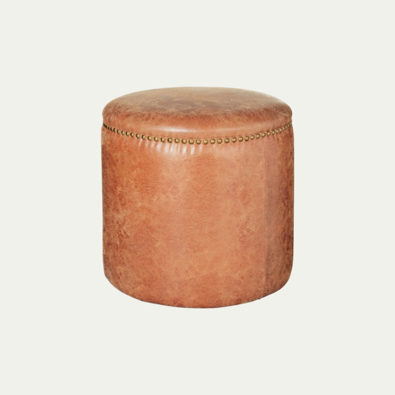 Costellini leather ottoman.