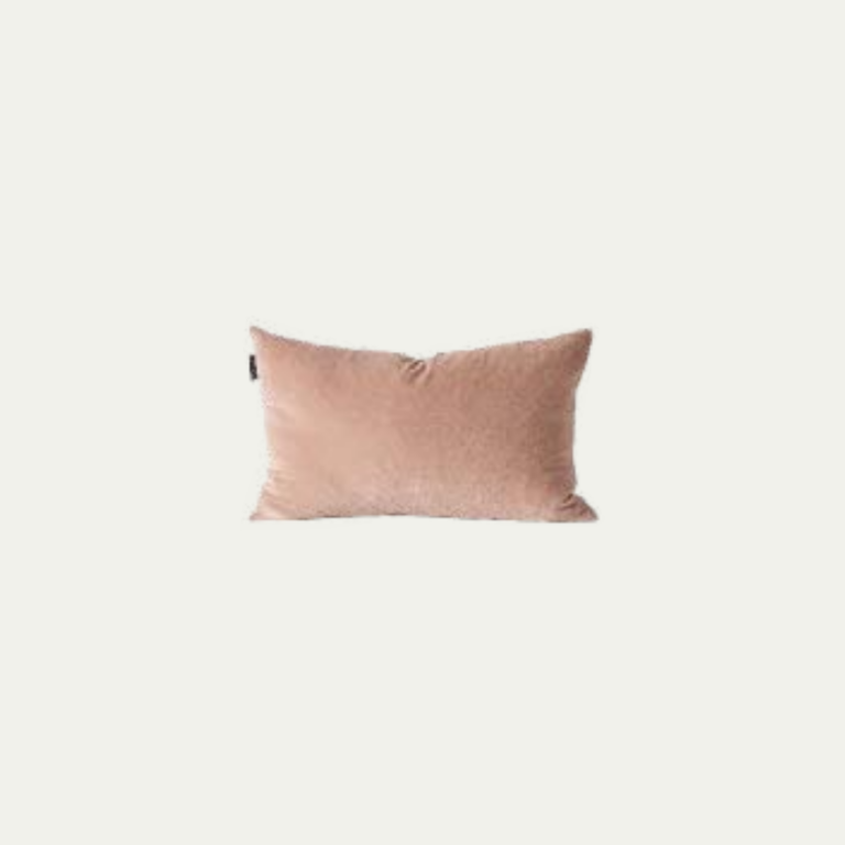 Rosewater velvet cushion