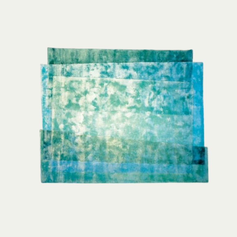 Aqua teal sea rug